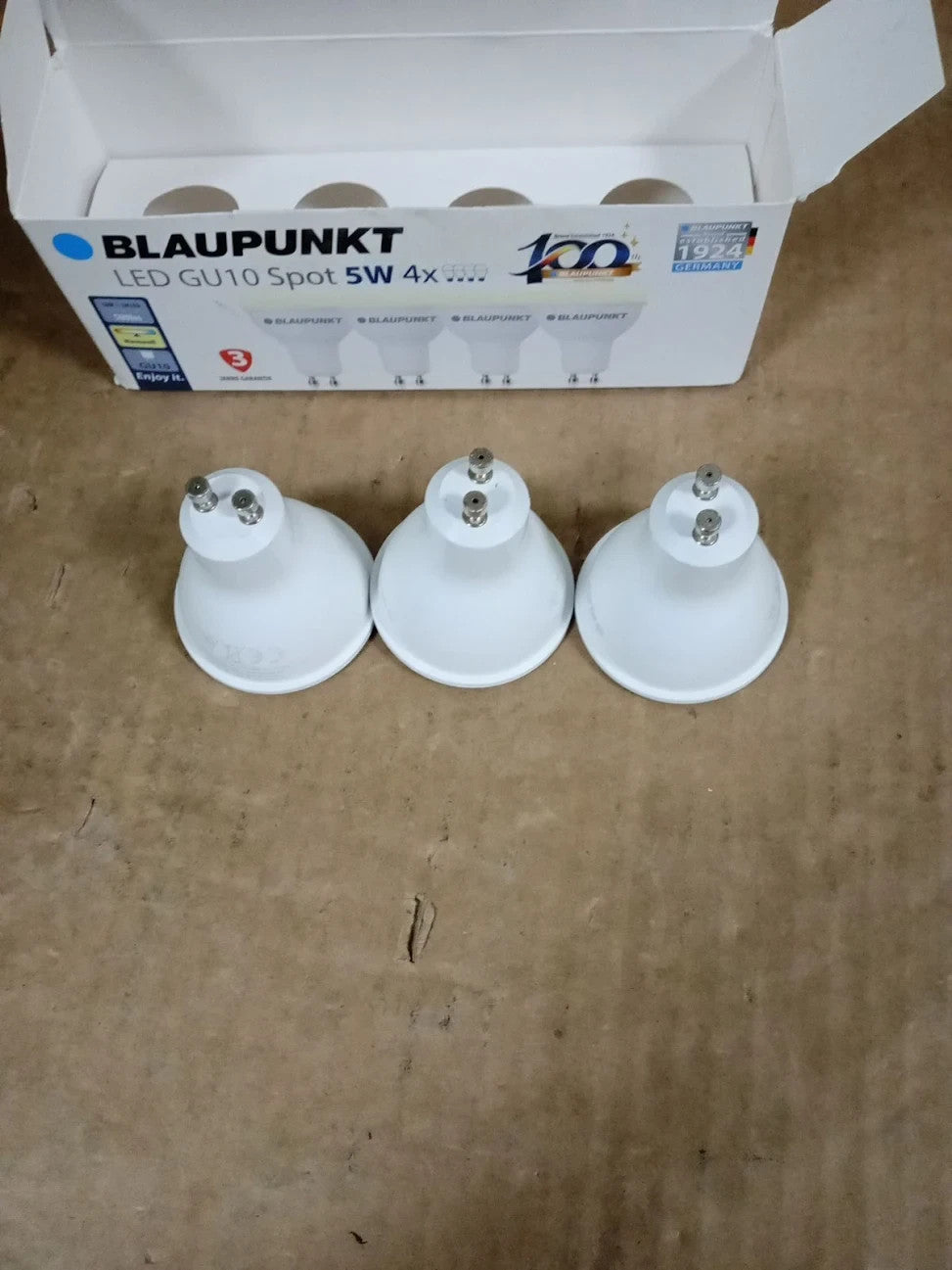 BLAUPUNKT LED GU10 Bulb 5W 500 Lumens White 2700K Replaces 50W Halogen 3 Pieces