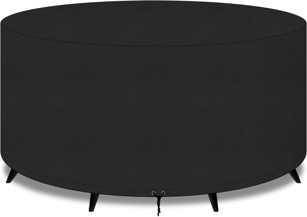 Patio Plus Round Garden Table Furniture Cover 420D Oxford Fabric Black Large New