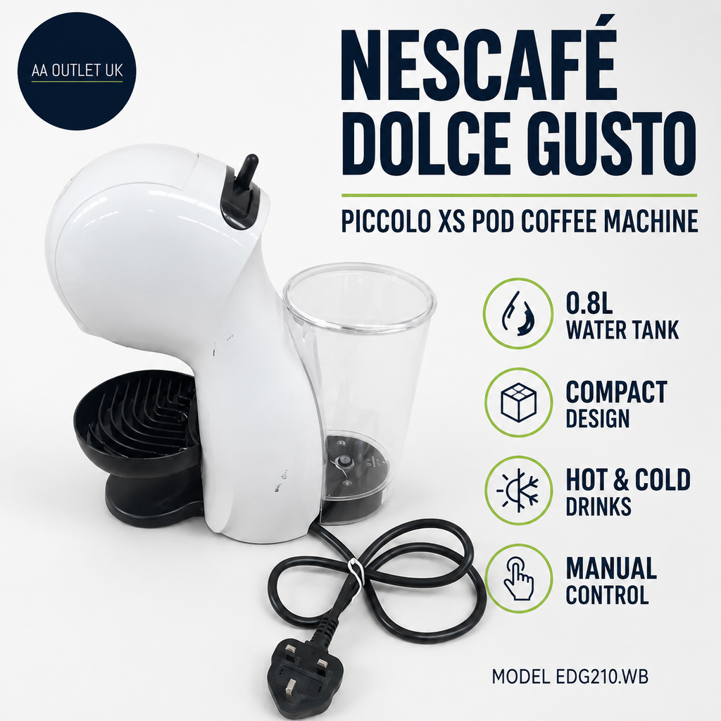 Nescafe Dolce Gusto De Longhi Piccolo XS Pod Capsule Coffee Machine 0.8L
