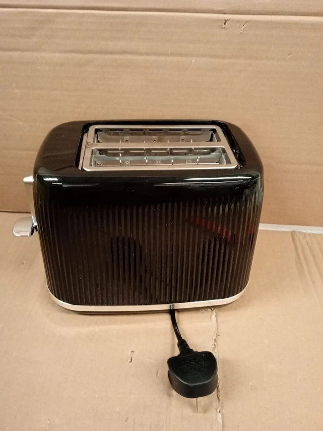 Breville Bold 2 Slice Toaster High Lift Wide Slots Black Silver Chrome VTR001