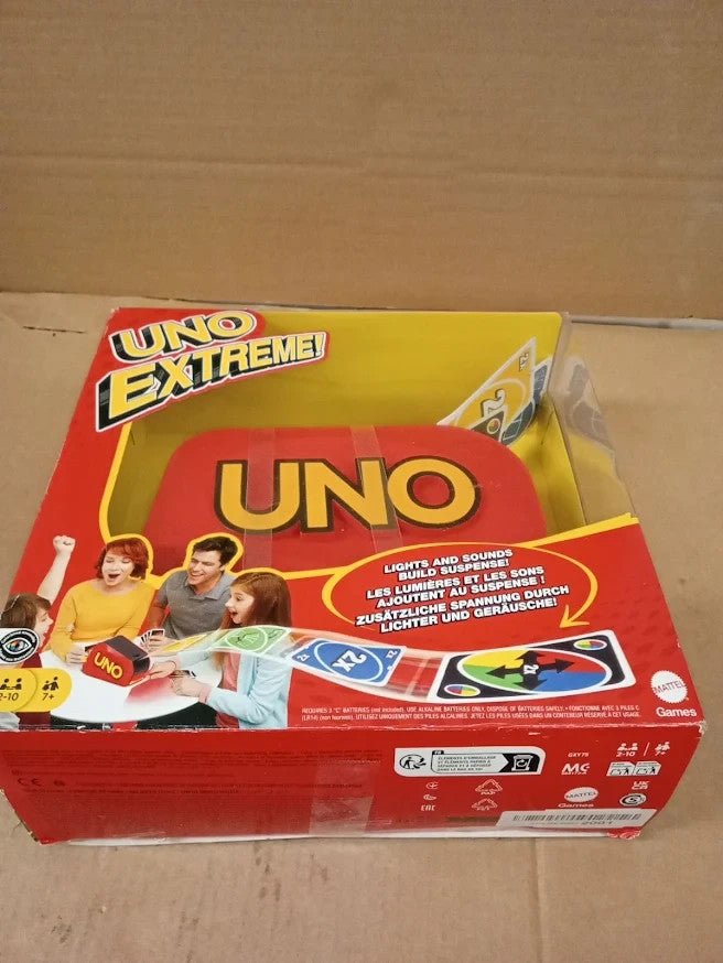 UNO Extreme Card Game Launcher Lights Sounds 112 Family GXY75 Quality Design New
