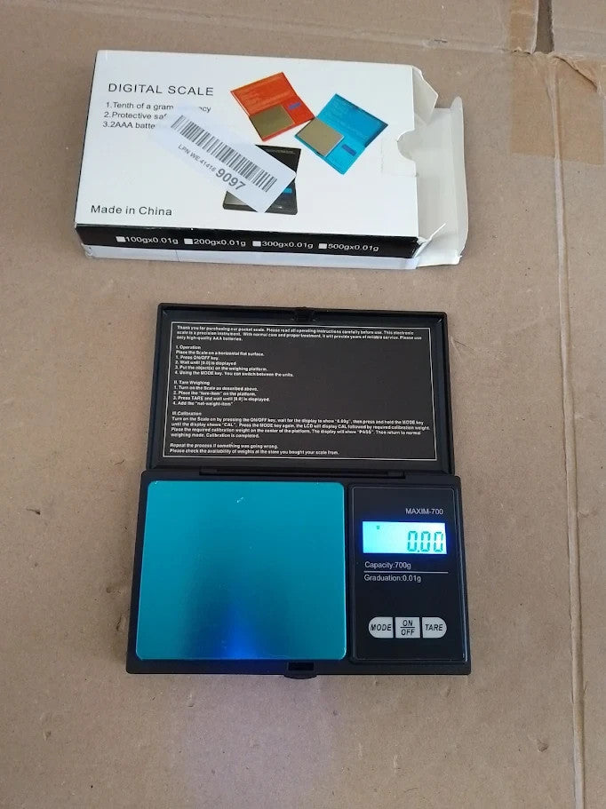 Vinabo 700g Digital Scales 0.01g Kitchen Scales Mini Pocket Precision LCD New