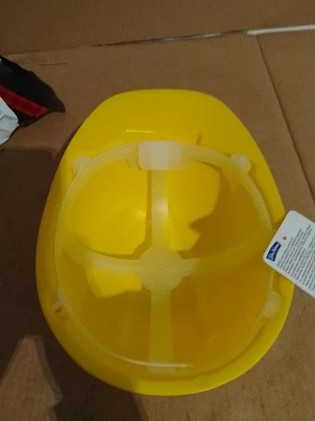 Boss Construction Helmet Childs Hard Hat Yellow Short Brim Lightweight New