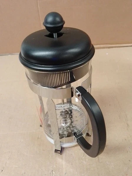 Bodum French Press Caffettiera Black 1L 8 Cup 34oz Glass 6.81x4.17x9.65in