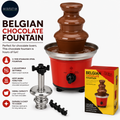 Global Gourmet Belgian Chocolate Fountain Fondue Large 500ml 3 Tier Adjustable