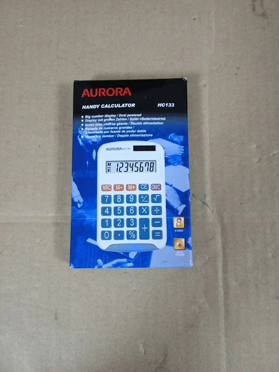 Aurora HC133 Handheld Calculator Ideal Primary School Use Standard Function
