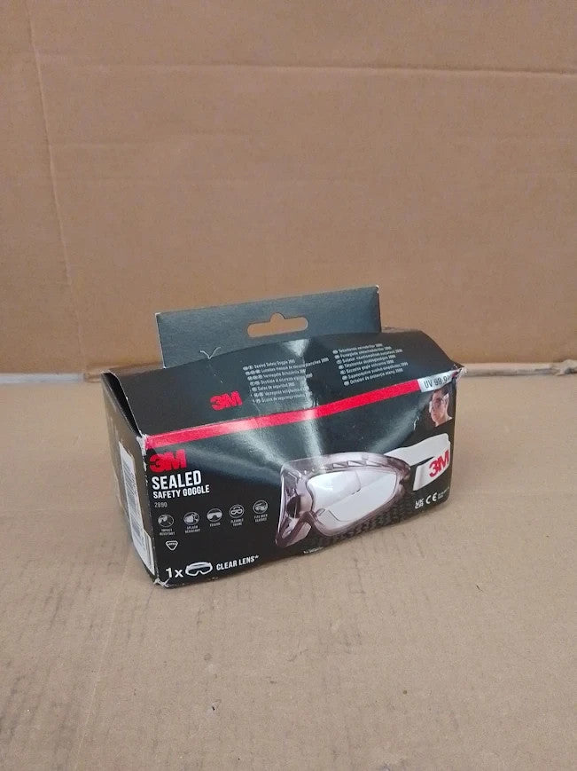 3M 2890SC Full View Safety Goggles Work Involving Electric Tools Spray New