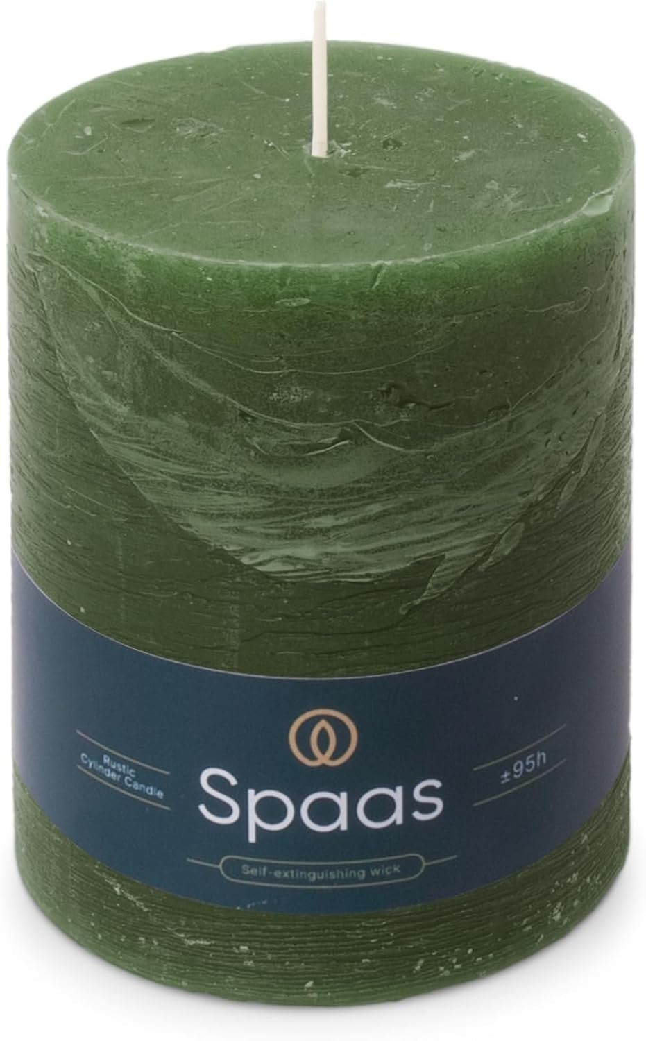 Spaas Rustic Pillar Candle Dark Green 100x130mm 95 Hour Burn Home Decor New