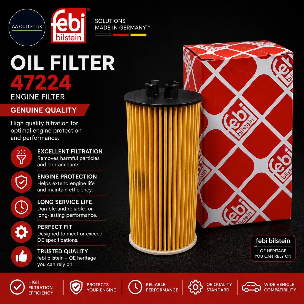 Febi Bilstein 47224 Car Oil Filter Seal Rings Engine Genuine Design 1 Piece