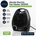 Abode Electric Fan Heater 2000W With 2 Heat Settings Overheat Protection
