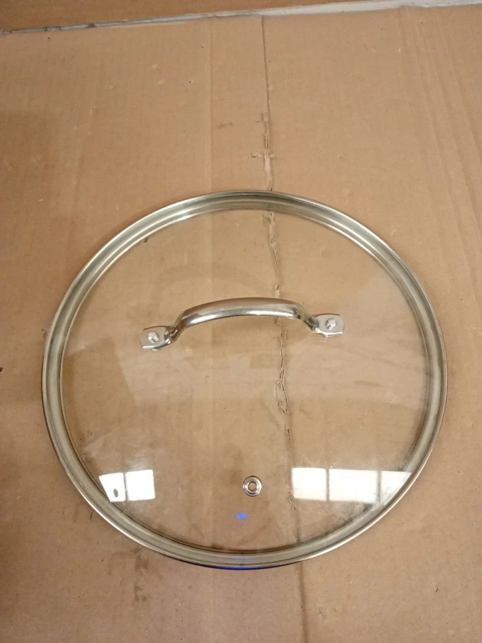 Amazon Basics Stainless Steel Stock Pot With Lid 7.6L Silver 25.2x33.5x24.3cm
