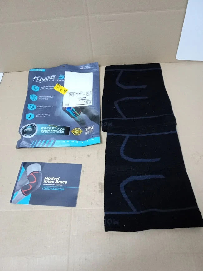 Modvel Knee Support Compression Sleeve Unisex 2 Pack Running Brace ACL 3XL