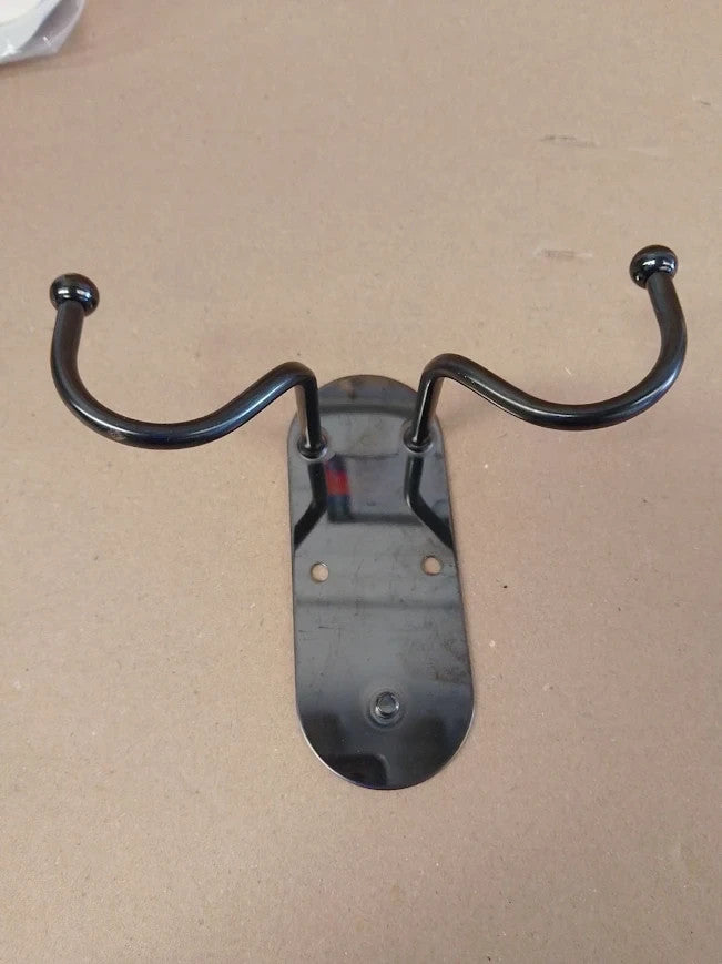 Retractable Clothes Hanger Storage Organiser Rack Double Coat Hooks Wall Mounted