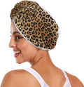 Xigua Stylish Leopard Print Microfiber Hair Towel Wrap Rapid Drying Hair New