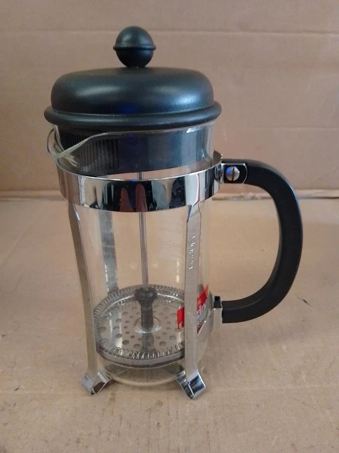 Bodum French Press Caffettiera Black 1L 8 Cup Coffee Maker Durable Glass