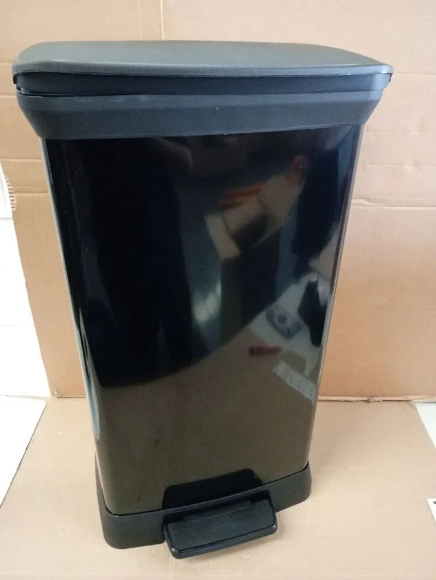Curver 50L Capacity Deco Pedal Silent Bin Made From ResinBlack 73x39x29