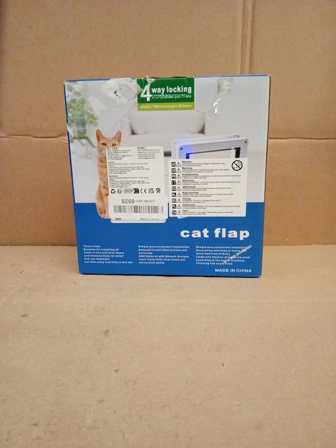 Coptiner Cat Door Lockable Medium Flaps Pet Safety Interior Door 4 Way Locking