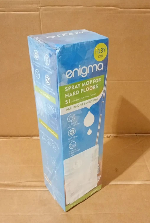 Enigma 137cm Spray Mop 3 Washable Pads Refillable Floor Cleaner Wet Dry New