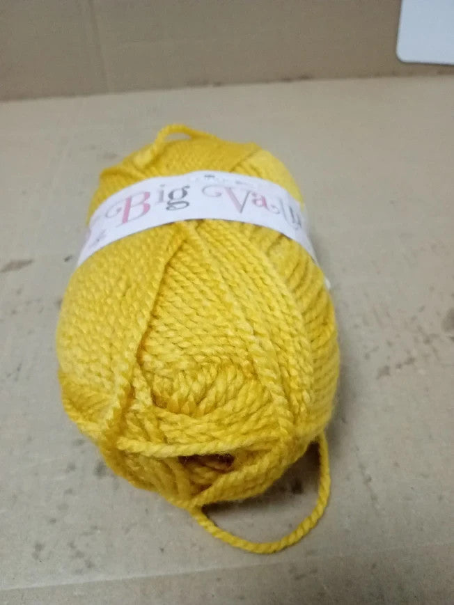 King Cole Big Value Chunky Knitting Yarn 100% Acrylic Wool 100g Ball Mustard New