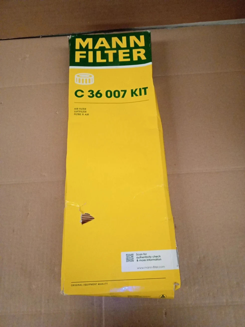 MANN FILTER C 36 007 KIT Air Cars Transporters Easy To Fit Replacement Part