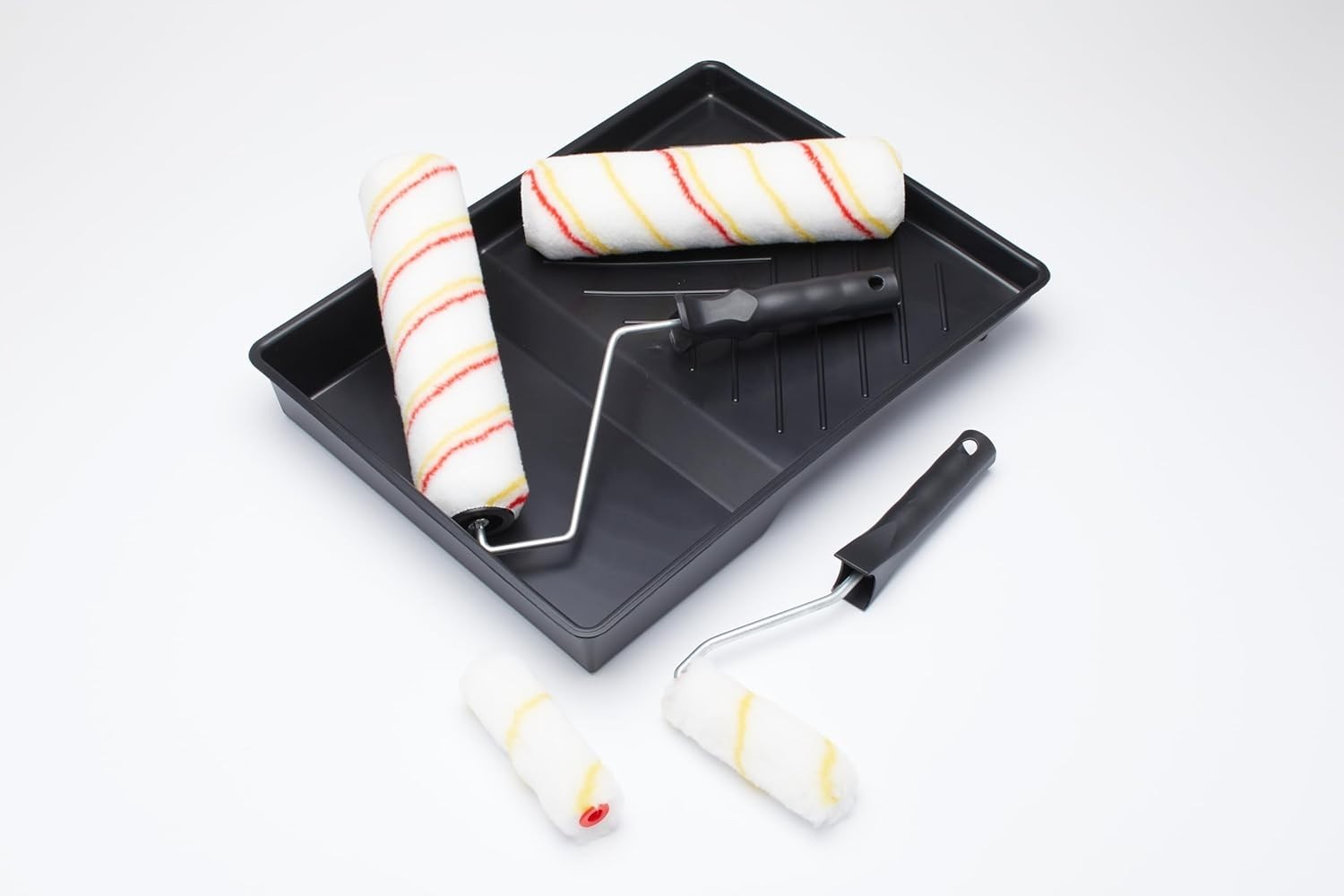 Fit For The Job Emulsion Paint Roller Set 2x9inch 2 Mini Rollers Paint Tray New