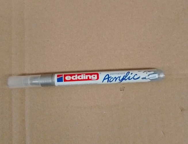 Edding 5300 Acrylic Marker Silver Fine 1-2mm Waterproof Paint Pen Art Canvas