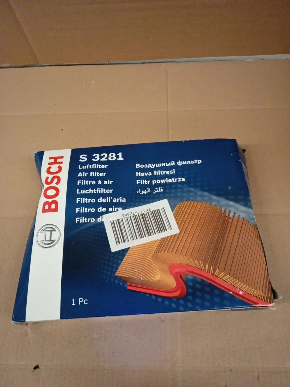Bosch S3281 Car Air Filter Separates Particles Intake Moisture Resistant