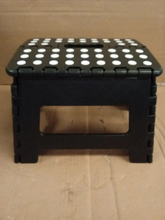 Kepliv 9inch Heavy Duty Folding Step Stool Non Slip Foldable Footstool Black