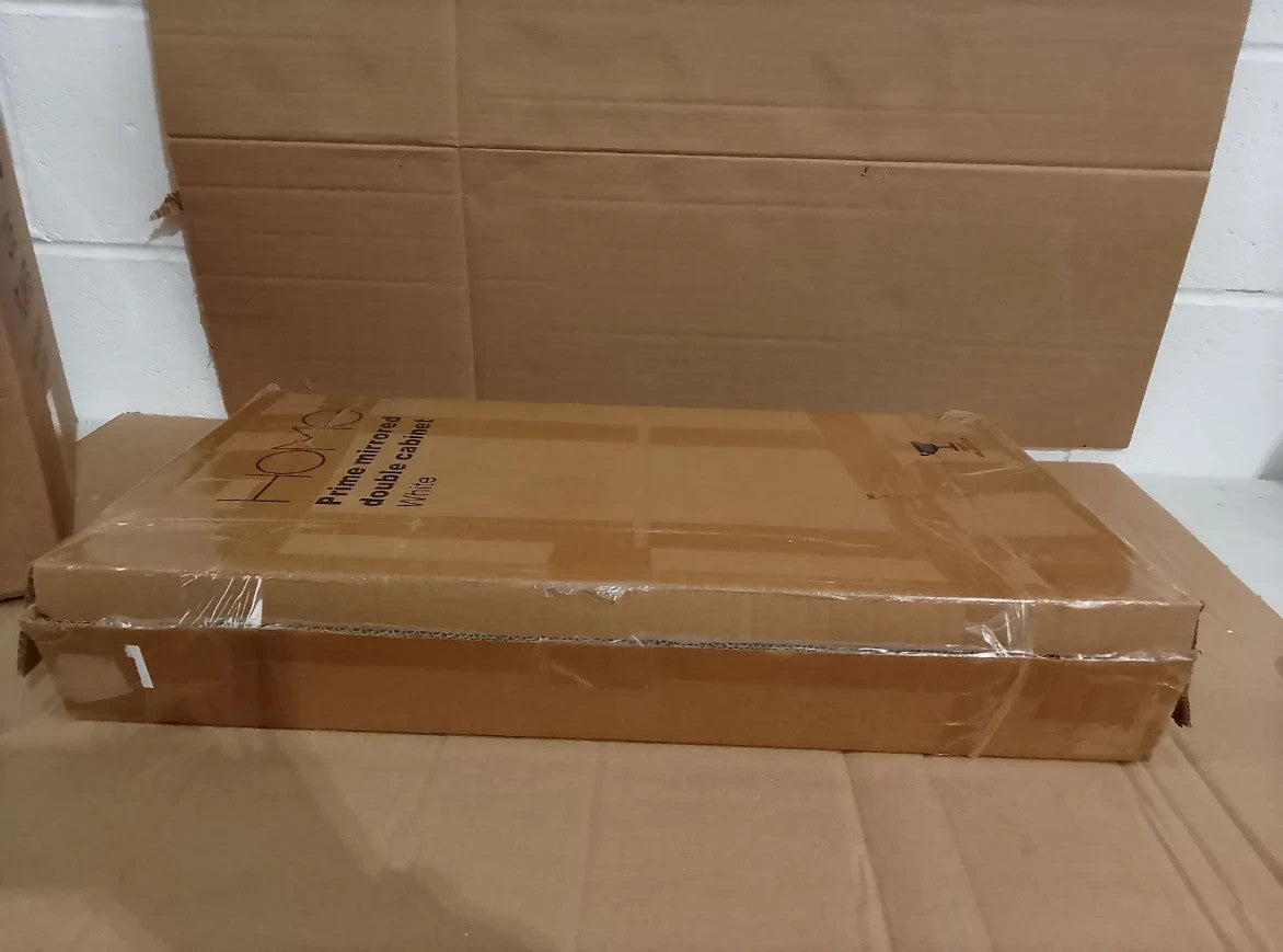 Argos Home Prime 2 Door Mirrored Cabinet White 50x60x14cm