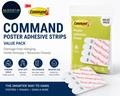 Command Poster Adhesive Strips Value Pack Adhesive Hanging Strips White