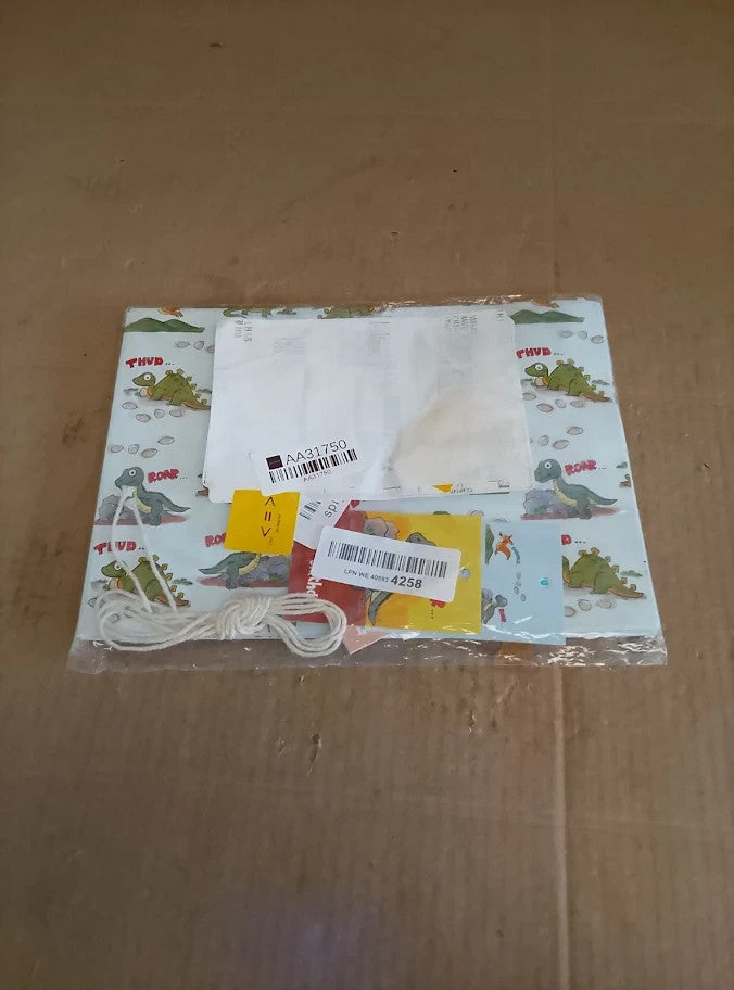 Happy Birthday Wrapping Paper Dinosaur 5XL Sheets Gift Matching Tags New