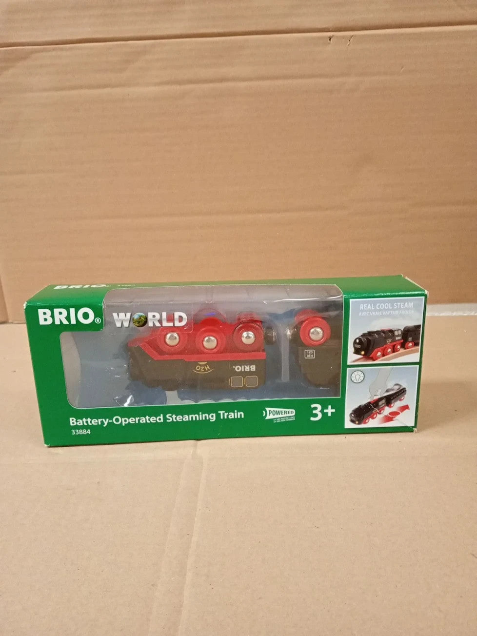 BRIO World 33884 Battery Powered Steam Locomotive Toy Train Engine Refillable