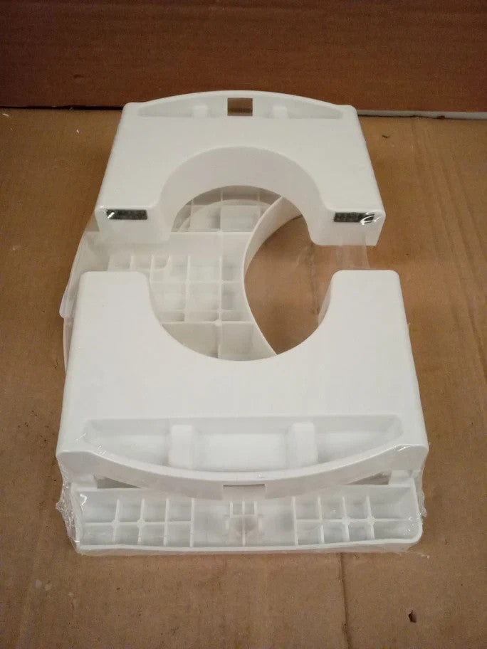 Folding Squatting Toilet Stool 7in Non Slip Bathroom Step 41x25x17.5cm White New