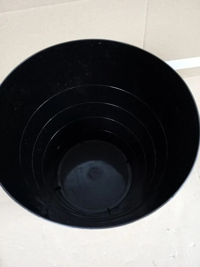Black Tapered Plastic Plant Pot Planter Indoor Outdoor Flower Pot Garden New