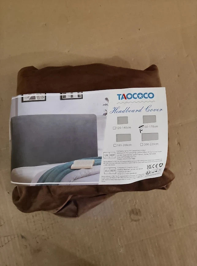 Bed Headboard Cover Elastic Headboard Protection Cover Brown 150x80x5cm New