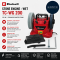 Einhell Stone Engine Wet Grinder For Grinding TC-WG 200 125W Stainless 180x30mm