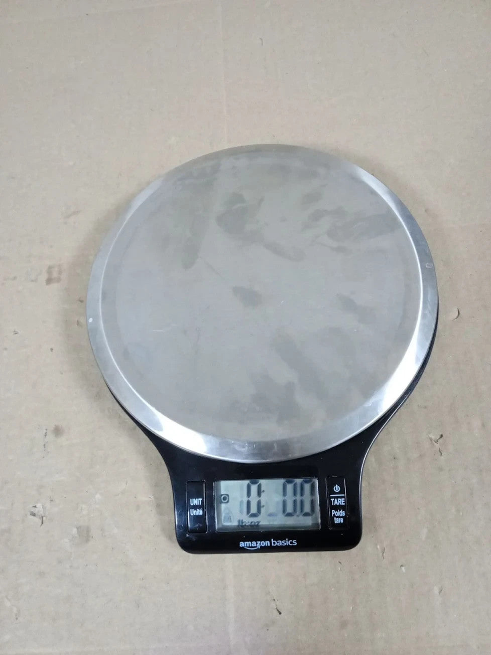 Amazon Basics Digital Kitchen Scales LCD Display Black Stainless Steel