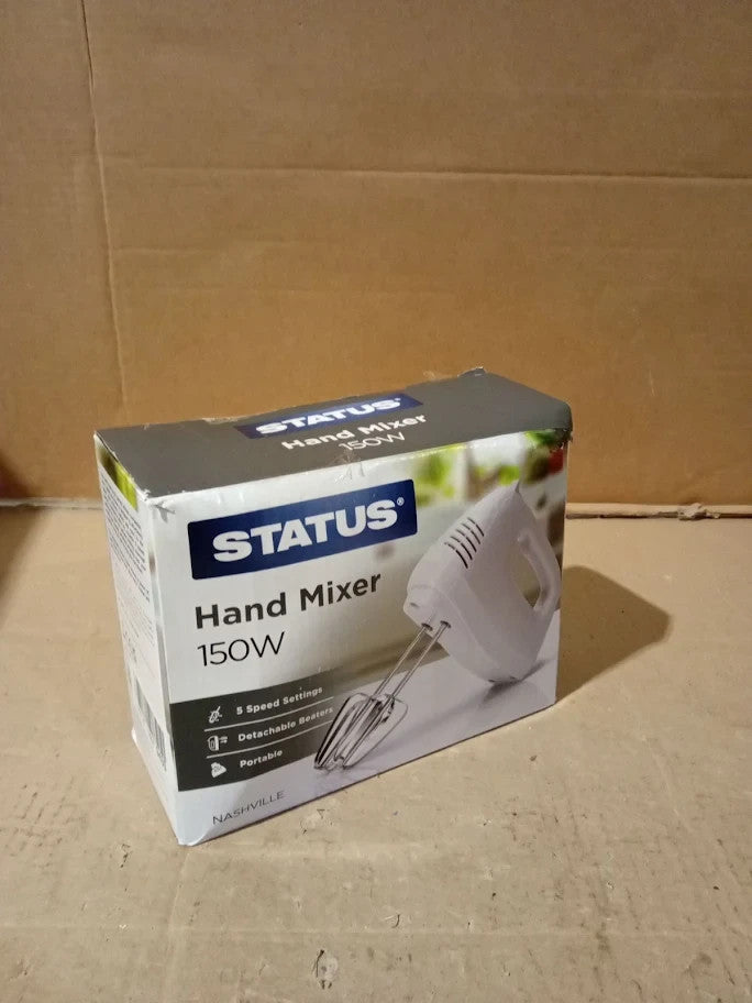 Status Nashville 5 Speed Hand Mixer Electric Hand Held White 150w 1.3m Cable