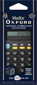 Helix Oxford Basic Calculator Key Stage 1 2 Maths 8 Digit Display Black New