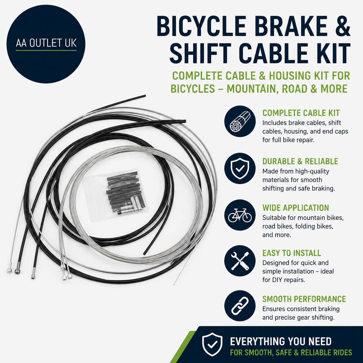 Mxuteuk Bicycle Brake Cable Shift Bike Housing Kit Bike Transmission Line