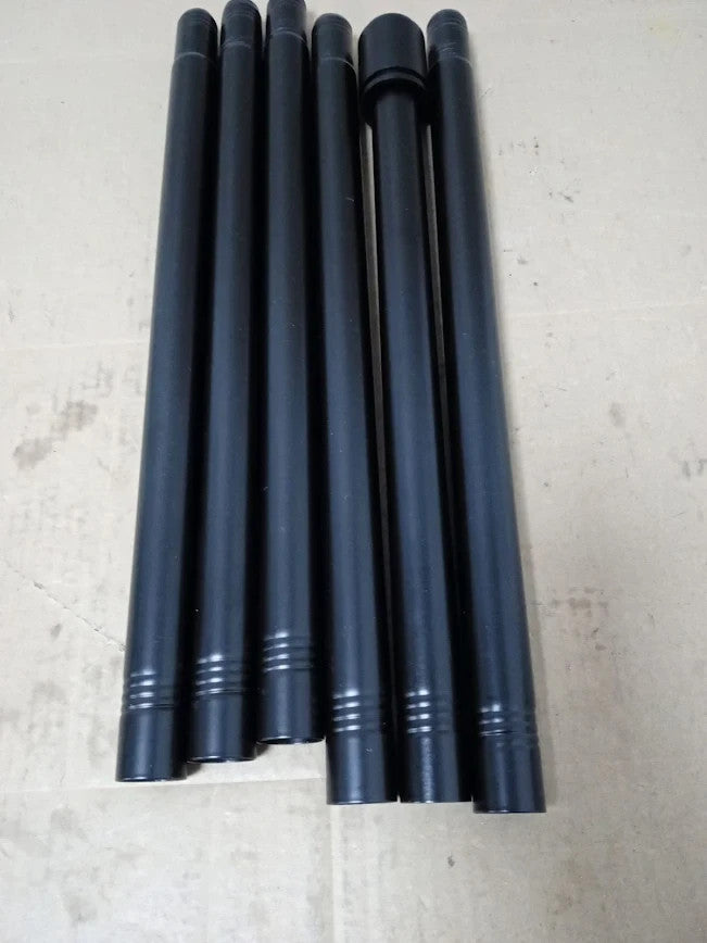 Black Curtain Pole 79-312cm Extendable Curtain Poles Eyelet Curtains 25mm