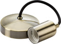 Knightsbridge 6in E27 Contemporary Pendant Set Antique Brass New