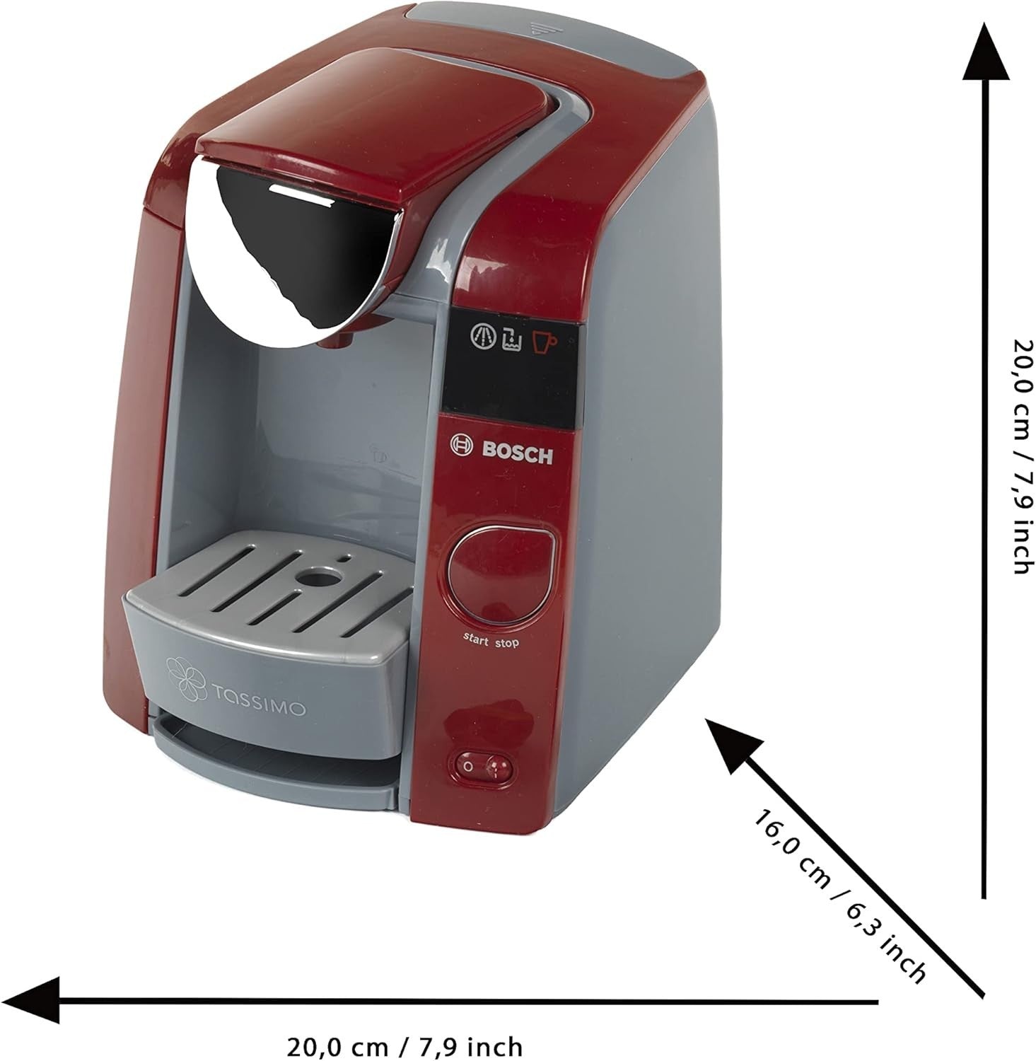 Theo Klein 9543 Bosch Tassimo Coffee Maker Water Tank Circulation Sound 3+ New