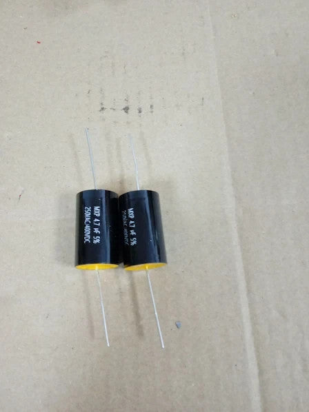 Patikil 4.7uF 250AC 400DC V Axial Capacitor 2pcs CBB20 Black New