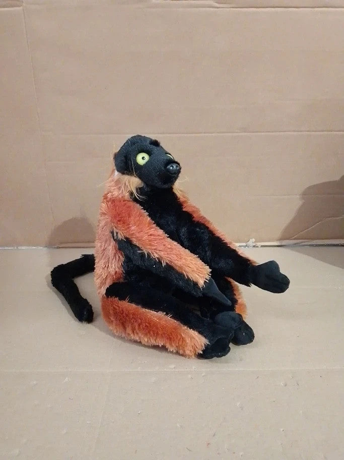 Wild Republic 30cm Cuddlekins Red Ruffed Lemur 12x3.15x11.5in New