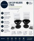 2x Universal Car Cup Holders Dashboard Door Mount Drink Holder Van Caravan New