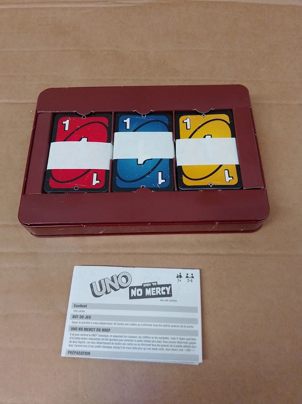 Mattel Games UNO HXT57 Show ‘em No Mercy Card Storage Ages 7+ 2-6 Players New
