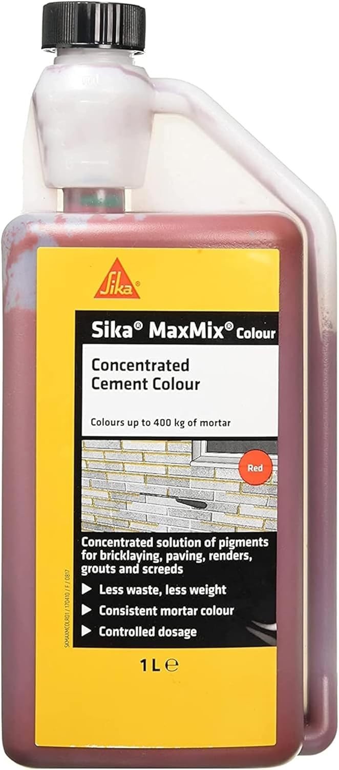 Sika MaxMix Cement Colour Concentrated Colourant Mortars Rendering 1L New