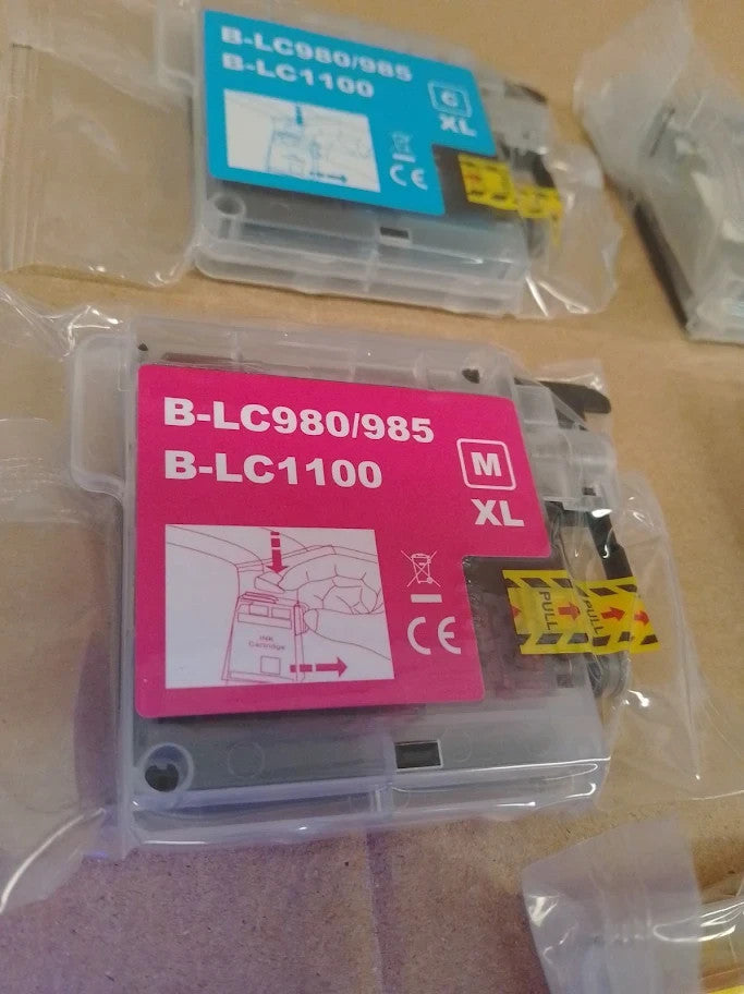 Go Inks 3 Cartridges Replace Brother LC980 & LC1100 Compatible Non OEM 5pc New