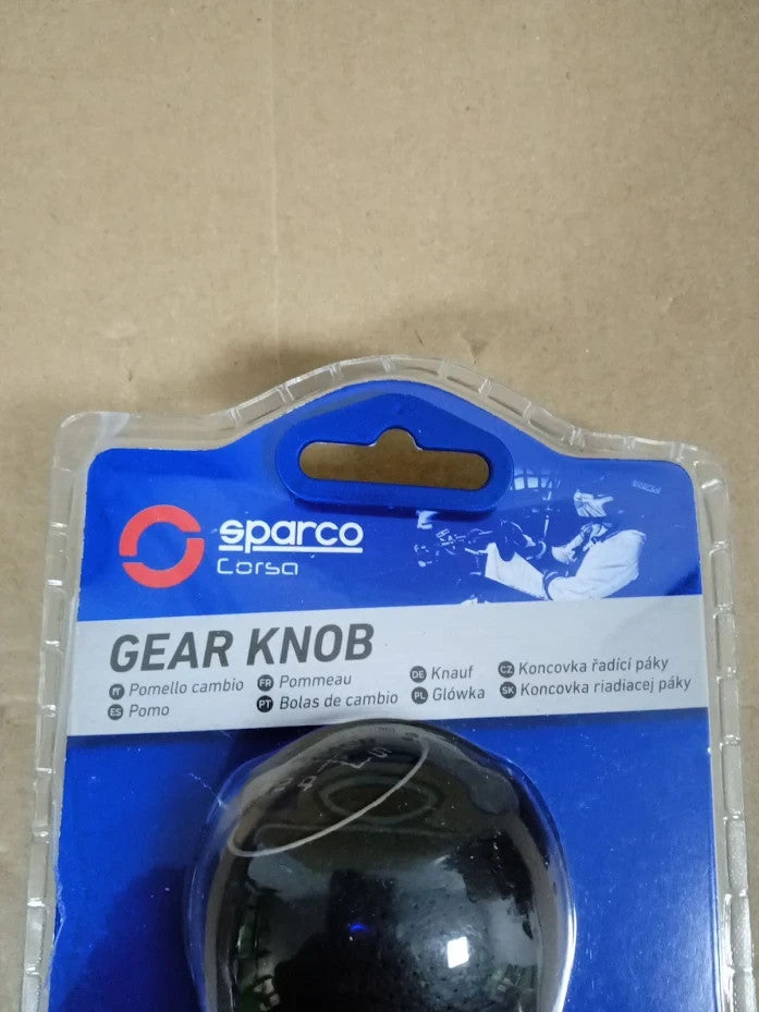 Sparco Lazio Universal Manual Gear Shift Knob Black Red Car Gearstick Design